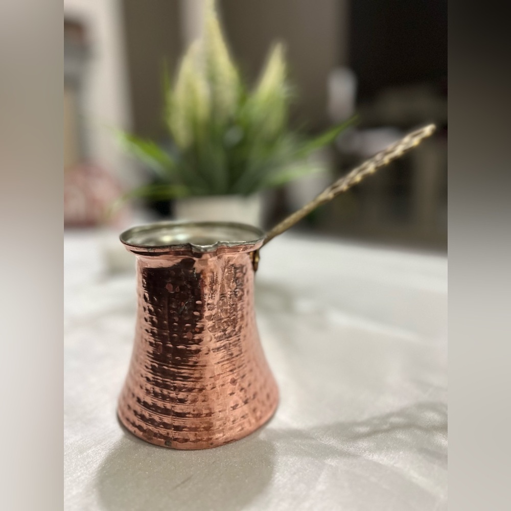 NEW Copper Turkish Coffee Warmer Tea Pot With Handle